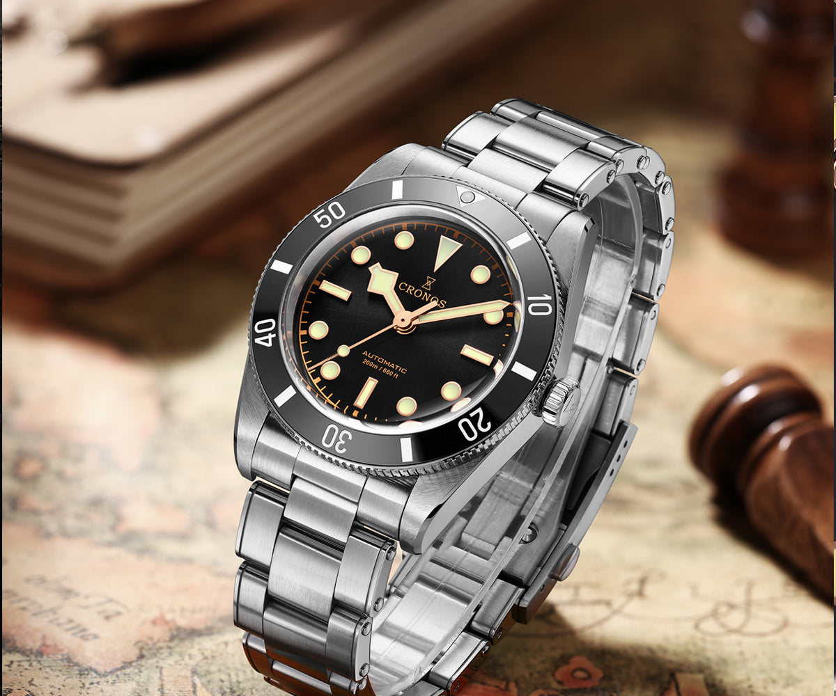 Cronos 37mm PT5000 Vintage Diver Watch L6033