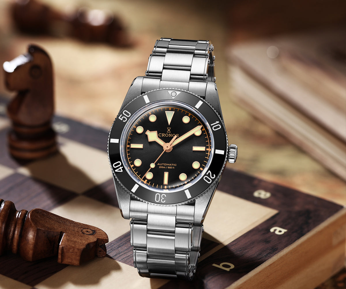 Cronos 37mm PT5000 Vintage Diver Watch L6033